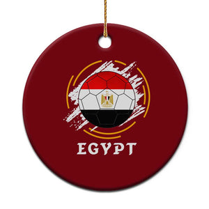 Egyptian Flag Soccer Ball Splatter Graphic Ceramic Ornament Egypt Pride Sports Football Fans Match Day TS02 1pc Red Print Your Wear