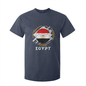 Egyptian Flag Soccer Ball Splatter Graphic T Shirt For Kid Egypt Pride Sports Football Fans Match Day TS02 Navy Print Your Wear