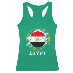 Egyptian Flag Soccer Ball Splatter Graphic Racerback Tank Top Egypt Pride Sports Football Fans Match Day TS02 Irish Green Print Your Wear