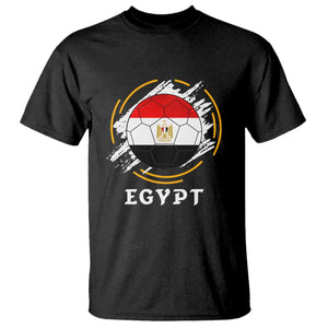 Egyptian Flag Soccer Ball Splatter Graphic T Shirt Egypt Pride Sports Football Fans Match Day TS02 Black Print Your Wear