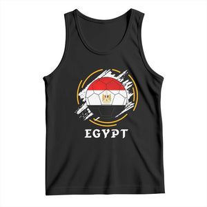Egyptian Flag Soccer Ball Splatter Graphic Tank Top Egypt Pride Sports Football Fans Match Day TS02 Black Print Your Wear