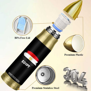 Egypt Flag Misr Pride Bullet Tumbler Egyptian Eagle of Saladin Heritage TS02 Print Your Wear