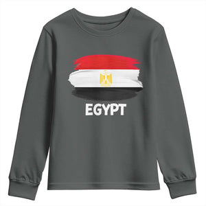 Egypt Flag Misr Pride Youth Sweatshirt Egyptian Eagle of Saladin Heritage TS02 Dark Heather Print Your Wear