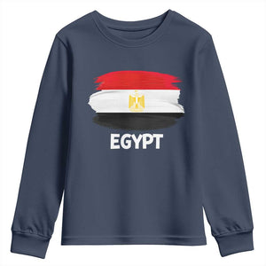 Egypt Flag Misr Pride Youth Sweatshirt Egyptian Eagle of Saladin Heritage TS02 Navy Print Your Wear