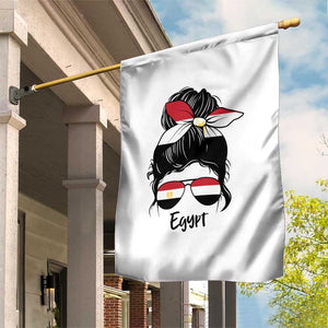 Egyptian Flag Messy Bun Girl Garden Flag Patriotic Egypt Women TS02 Print Your Wear
