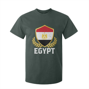 Egypt Coat of Arms Gold Shield Crest T Shirt For Kid Patriotic Egyptian Flag Heritage Pride TS02 Dark Forest Green Print Your Wear