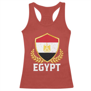 Egypt Coat of Arms Gold Shield Crest Racerback Tank Top Patriotic Egyptian Flag Heritage Pride TS02 Red Print Your Wear