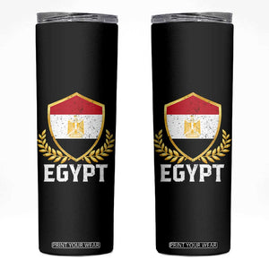 Egypt Coat of Arms Gold Shield Crest Skinny Tumbler Patriotic Egyptian Flag Heritage Pride TS02 Black Print Your Wear