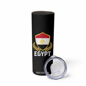 Egypt Coat of Arms Gold Shield Crest Skinny Tumbler Patriotic Egyptian Flag Heritage Pride TS02 Print Your Wear