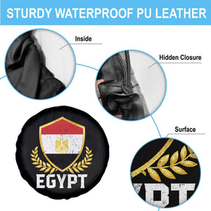 Egypt Coat of Arms Gold Shield Crest Spare Tire Cover Patriotic Egyptian Flag Heritage Pride TS02 Print Your Wear