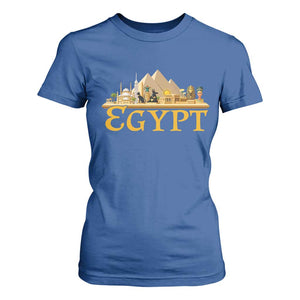 Ancient Egypt Pyramids Sphinx Graphic T Shirt For Women Vintage Egypt Anubis History Buff Travel Souvenir TS02 Royal Blue Print Your Wear