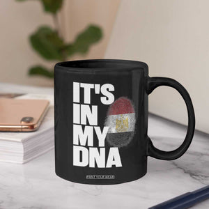 Egypt It's In My DNA Flag Fingerprint Graphic Coffee Mug Egyptian Heritage Pride Roots TS02 Print Your Wear