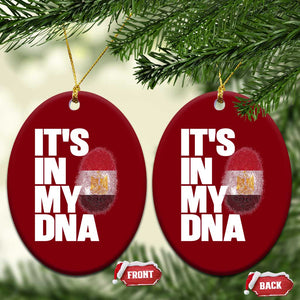 Egypt It's In My DNA Flag Fingerprint Graphic Ceramic Ornament Egyptian Heritage Pride Roots TS02 Print Your Wear