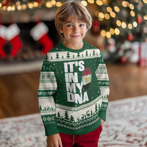 Egypt It's In My DNA Flag Fingerprint Graphic Ugly Christmas Sweater Egyptian Heritage Pride Roots TS02 Print Your Wear