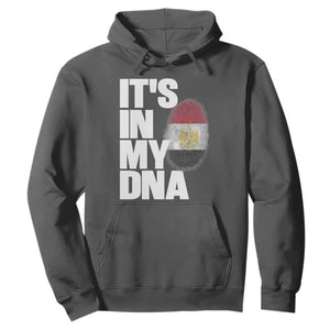 Egypt It's In My DNA Flag Fingerprint Graphic Hoodie Egyptian Heritage Pride Roots TS02 S Dark Heather Print Your Wear