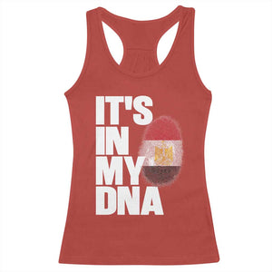 Egypt It's In My DNA Flag Fingerprint Graphic Racerback Tank Top Egyptian Heritage Pride Roots TS02 Red Print Your Wear