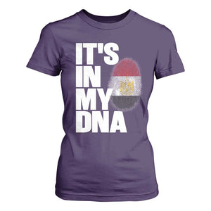 Egypt It's In My DNA Flag Fingerprint Graphic T Shirt For Women Egyptian Heritage Pride Roots TS02 Purple Print Your Wear