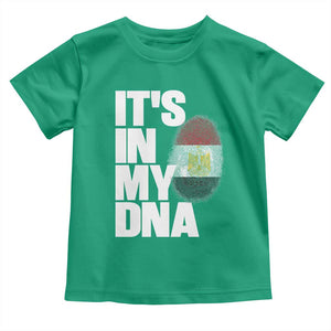 Egypt It's In My DNA Flag Fingerprint Graphic Toddler T Shirt Egyptian Heritage Pride Roots TS02 Irish Green Print Your Wear
