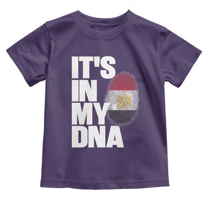 Egypt It's In My DNA Flag Fingerprint Graphic Toddler T Shirt Egyptian Heritage Pride Roots TS02 Purple Print Your Wear