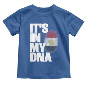 Egypt It's In My DNA Flag Fingerprint Graphic Toddler T Shirt Egyptian Heritage Pride Roots TS02 Royal Blue Print Your Wear