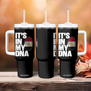 Egypt It's In My DNA Flag Fingerprint Graphic Tumbler With Handle Egyptian Heritage Pride Roots TS02 Print Your Wear