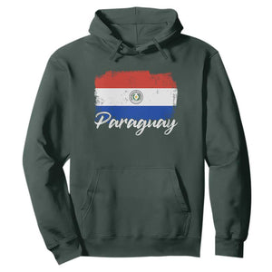 Vintage Paraguay Flag Paraguaya Heritage Pride Roots Hoodie TS02 Dark Forest Green Print Your Wear