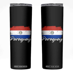 Vintage Paraguay Flag Paraguaya Heritage Pride Roots Skinny Tumbler TS02 Black Print Your Wear