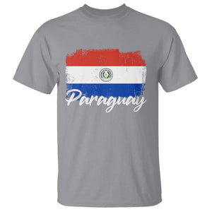 Vintage Paraguay Flag Paraguaya Heritage Pride Roots T Shirt TS02 Sport Gray Print Your Wear