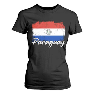Vintage Paraguay Flag Paraguaya Heritage Pride Roots T Shirt For Women TS02 Black Print Your Wear