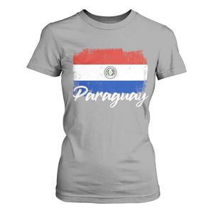 Vintage Paraguay Flag Paraguaya Heritage Pride Roots T Shirt For Women TS02 Sport Gray Print Your Wear