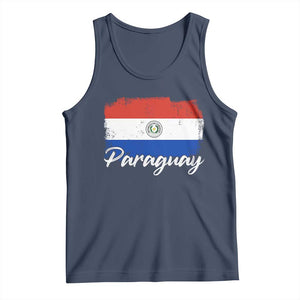 Vintage Paraguay Flag Paraguaya Heritage Pride Roots Tank Top TS02 Navy Print Your Wear