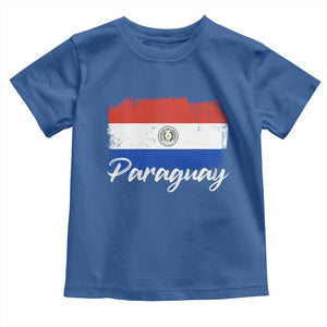 Vintage Paraguay Flag Paraguaya Heritage Pride Roots Toddler T Shirt TS02 Royal Blue Print Your Wear