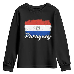 Vintage Paraguay Flag Paraguaya Heritage Pride Roots Youth Sweatshirt TS02 Black Print Your Wear