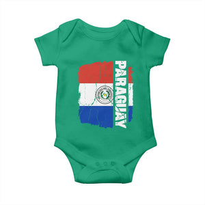 Paraguay Proud Roots Vintage Paraguaya Flag Heritage Pride Baby Onesie TS02 Irish Green Print Your Wear