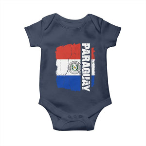 Paraguay Proud Roots Vintage Paraguaya Flag Heritage Pride Baby Onesie TS02 Navy Print Your Wear