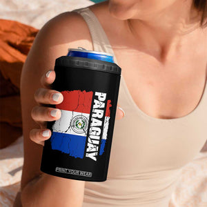 Paraguay Proud Roots Vintage Paraguaya Flag Heritage Pride 4 in 1 Can Cooler Tumbler TS02 Print Your Wear