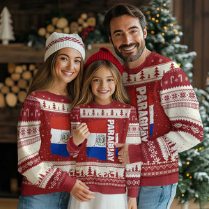 Paraguay Proud Roots Vintage Paraguaya Flag Heritage Pride Ugly Christmas Sweater TS02 Red Beige Print Your Wear
