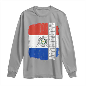 Paraguay Proud Roots Vintage Paraguaya Flag Heritage Pride Long Sleeve Shirt TS02 Sport Gray Print Your Wear