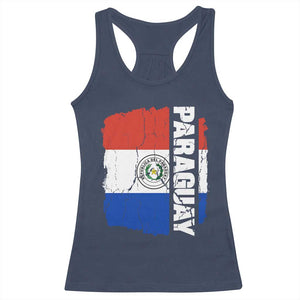 Paraguay Proud Roots Vintage Paraguaya Flag Heritage Pride Racerback Tank Top TS02 Navy Print Your Wear