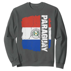 Paraguay Proud Roots Vintage Paraguaya Flag Heritage Pride Sweatshirt TS02 S Dark Heather Print Your Wear
