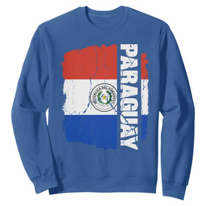 Paraguay Proud Roots Vintage Paraguaya Flag Heritage Pride Sweatshirt TS02 Royal Blue Print Your Wear