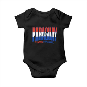 Vamos Paraguay Long Live Soccer Cheer Baby Onesie Patriotic Paraguaya Futbol Football Fans Pride TS02 Black Print Your Wear