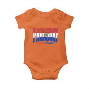 Vamos Paraguay Long Live Soccer Cheer Baby Onesie Patriotic Paraguaya Futbol Football Fans Pride TS02 Orange Print Your Wear