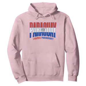 Vamos Paraguay Long Live Soccer Cheer Hoodie Patriotic Paraguaya Futbol Football Fans Pride TS02 Light Pink Print Your Wear