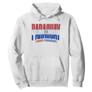 Vamos Paraguay Long Live Soccer Cheer Hoodie Patriotic Paraguaya Futbol Football Fans Pride TS02 White Print Your Wear