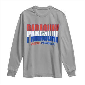 Vamos Paraguay Long Live Soccer Cheer Long Sleeve Shirt Patriotic Paraguaya Futbol Football Fans Pride TS02 Sport Gray Print Your Wear