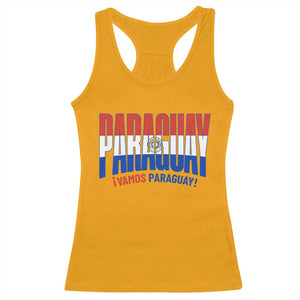 Vamos Paraguay Long Live Soccer Cheer Racerback Tank Top Patriotic Paraguaya Futbol Football Fans Pride TS02 Gold Print Your Wear