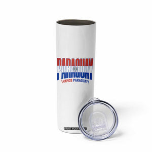 Vamos Paraguay Long Live Soccer Cheer Skinny Tumbler Patriotic Paraguaya Futbol Football Fans Pride TS02 Print Your Wear