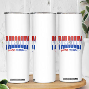 Vamos Paraguay Long Live Soccer Cheer Skinny Tumbler Patriotic Paraguaya Futbol Football Fans Pride TS02 Print Your Wear