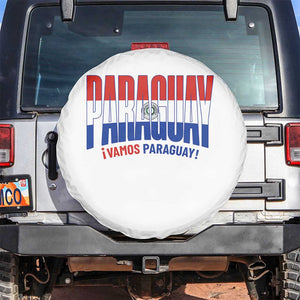 Vamos Paraguay Long Live Soccer Cheer Spare Tire Cover Patriotic Paraguaya Futbol Football Fans Pride TS02 No hole White Print Your Wear